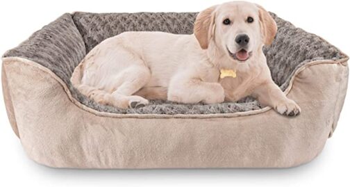 Medium and Large Dogs and Cats Rectangle Machine Washable Sleeping Dog Sofa Bed Non-Slip Bottom Breathable Soft Puppy Bed Durable Orthopedic Calming Pet Cuddler INVENHO Pet Beds for Small 